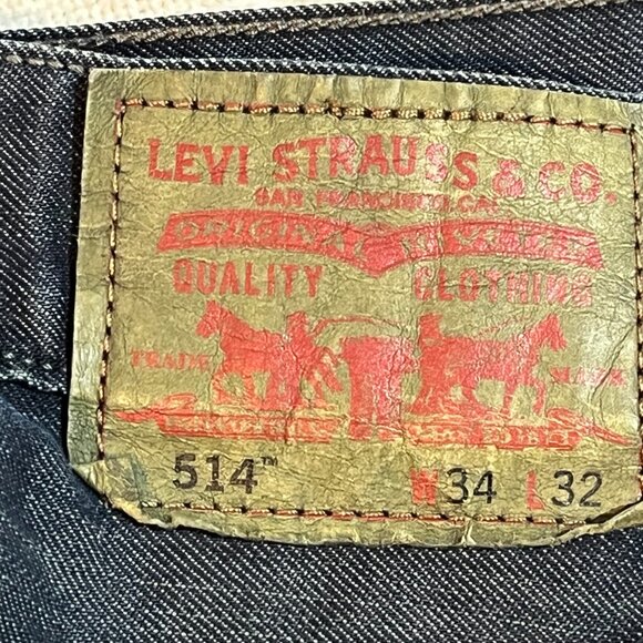 Levi 514 34x32 Slim Straight jeans - cuff distressed - Picture 1 of 8